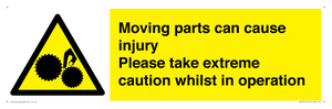 Moving parts can cause injury Please take extreme caution whilst in operation